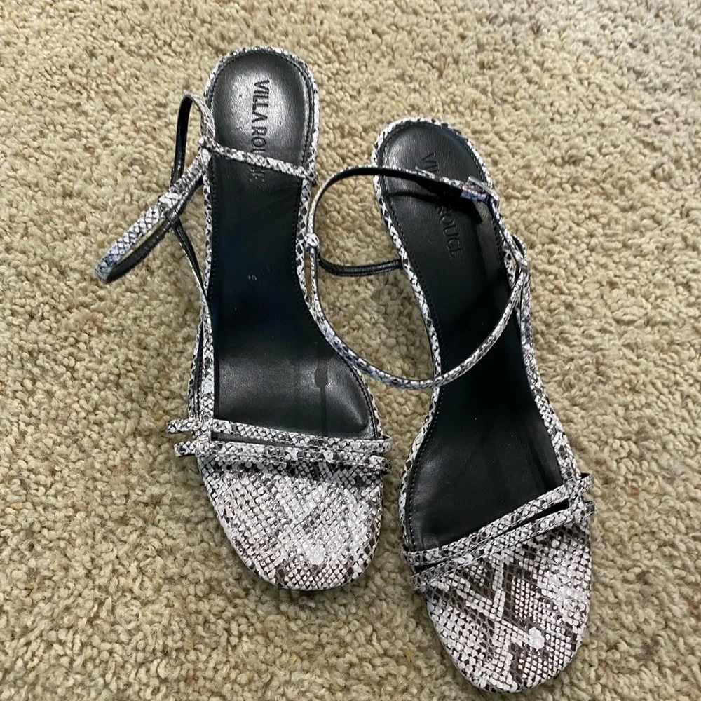 Villa Rouge Desi Snakeskin Sandals